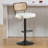 Adjustable Height 360° Swivel Bar Stools With Rattan Backrest-135480662