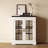 4 Inch Buffet Cabinet with Sleek Two-Tone Design, Sideboard with Built-in Power Outlet & Sturdy Construction, Versatile Storage for Kitchen, Coffee Bar, Pantry, Living Room-362359295-362359293