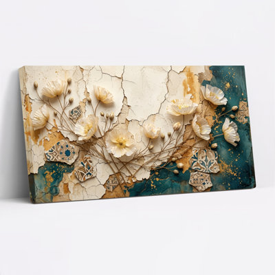 Ensemble d'une toile mosaïque florale