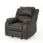 Manual Recliner Chair In Slate Linen Fabric, Dimensions 34.5" X 39" X 39"