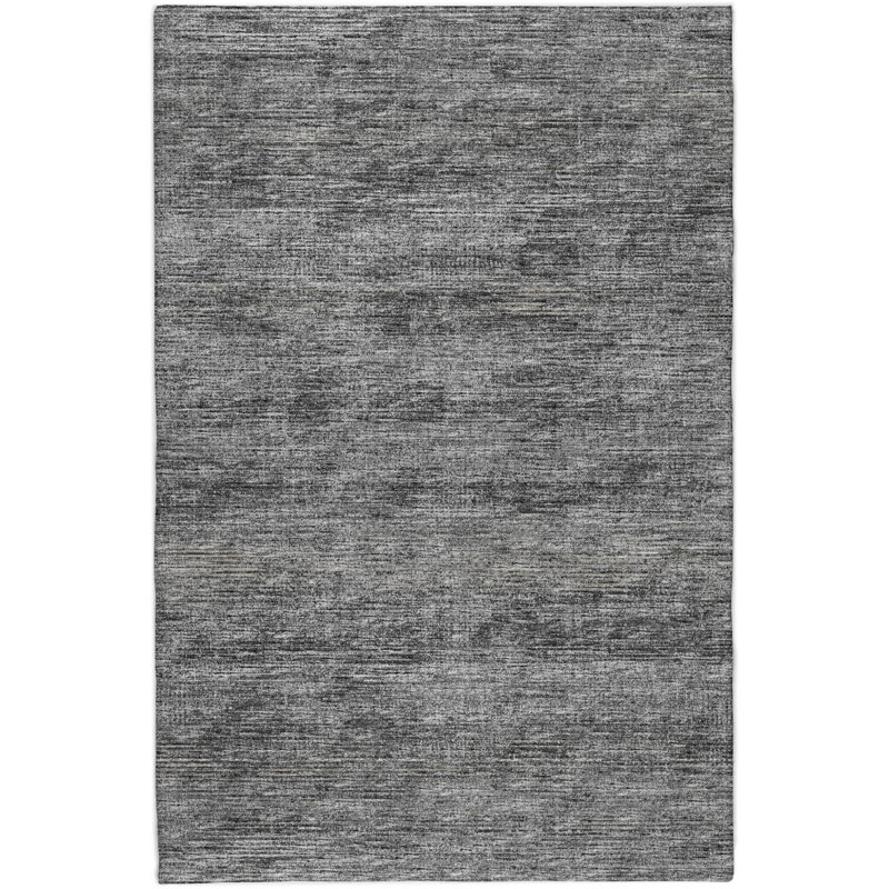 Premium Machine Washable Dream Shag Horizontal Bars Rug, Gray, 9' x 12'