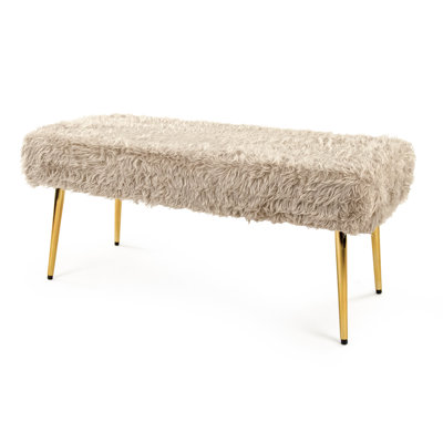 Faux Fur Bench