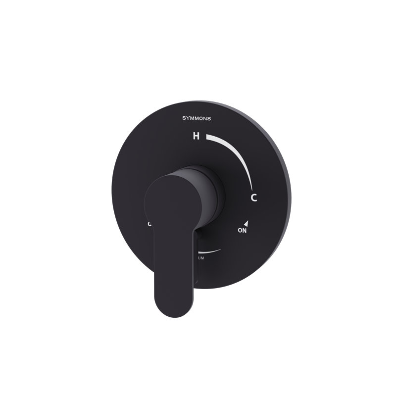 Identity Shower Valve Trim with Volume Control, Matte Black