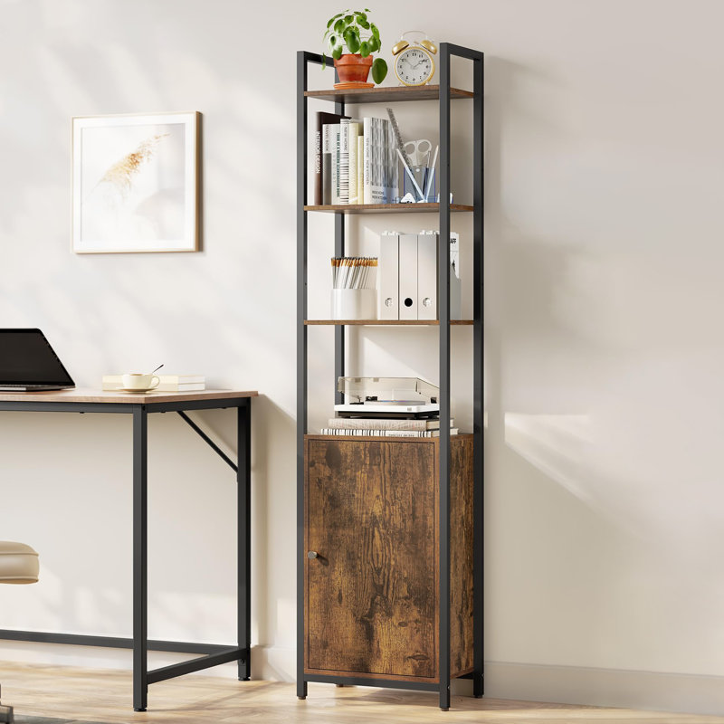 62.8‘’H Storage Bookshelf, Ebony Black