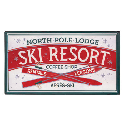 Enseigne en métal North Pole Lodge
