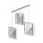 Exhibit Picture Frame 8" x 10" Gallery Set, Adjustable Wall Collage Displays, Set of 3-70772777
