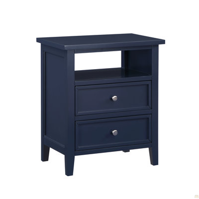 Table de chevet 2 tiroirs Weston Midnight Blue