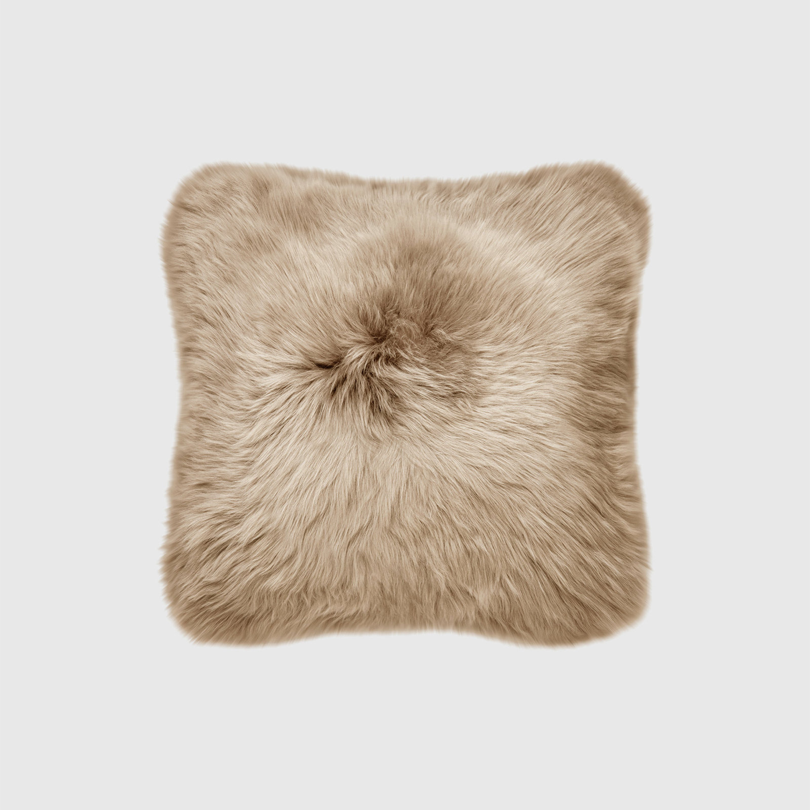 Fieldman Leather Throw Pillow, 18" x 18", Taupe