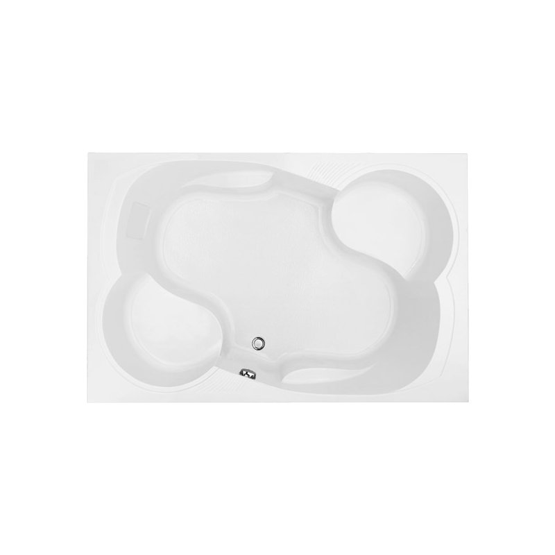 Makyla 75'' L Soaking Bathtub, White, Polished Chrome