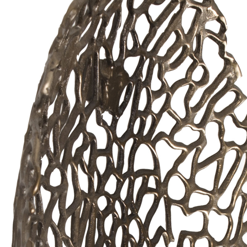 Modern Abstract Wall Decor on Metal, Bronze