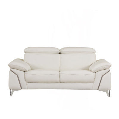 Top Grain Italian Leather Loveseat