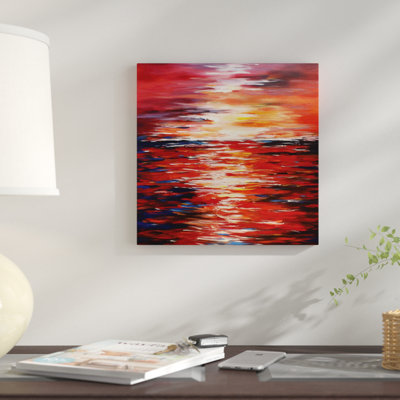 " Abstract Landscape In Red " by Radiana Christova