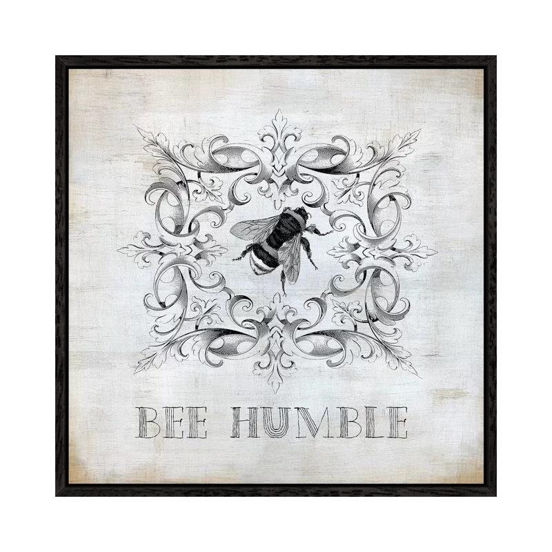 Bee Humble by Carol Robinson - Print on Canvas, 66.04 cm H x 66.04 cm W, Black Framed