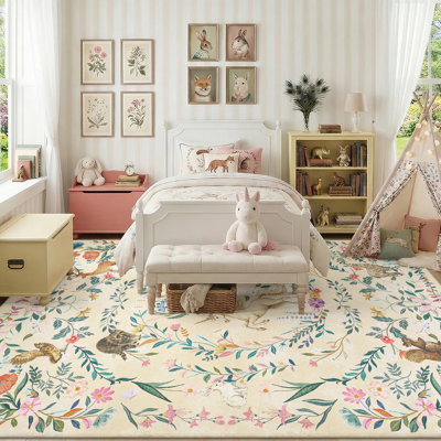 Fairytale Woodland Washable Non-Slip Area Rug