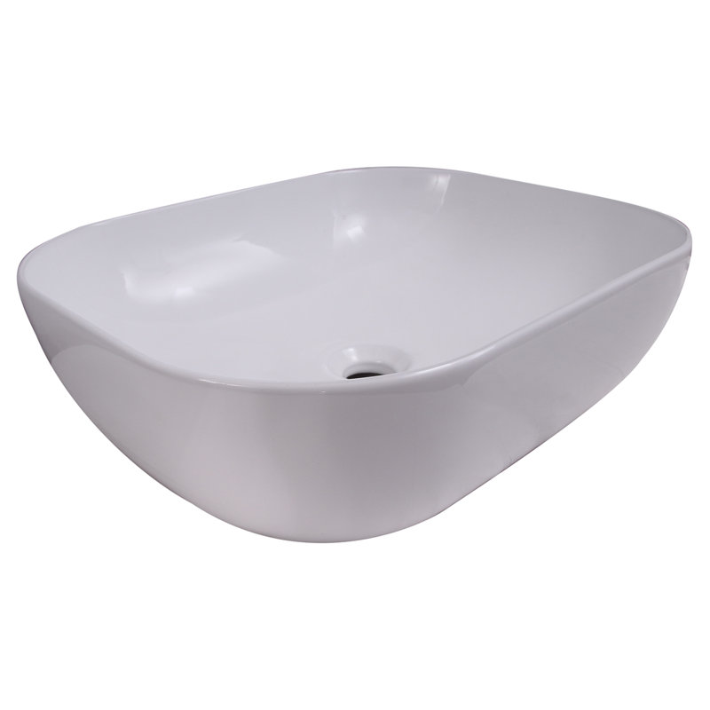 Barclay Kendra 15.5'' White Vitreous China Oval Bathroom Sink