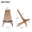 Chaise de patio pliante en bois