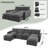 129" 6-Piece Modular Sofa Set with 4 Seats and 2 Ottomans-1996871660