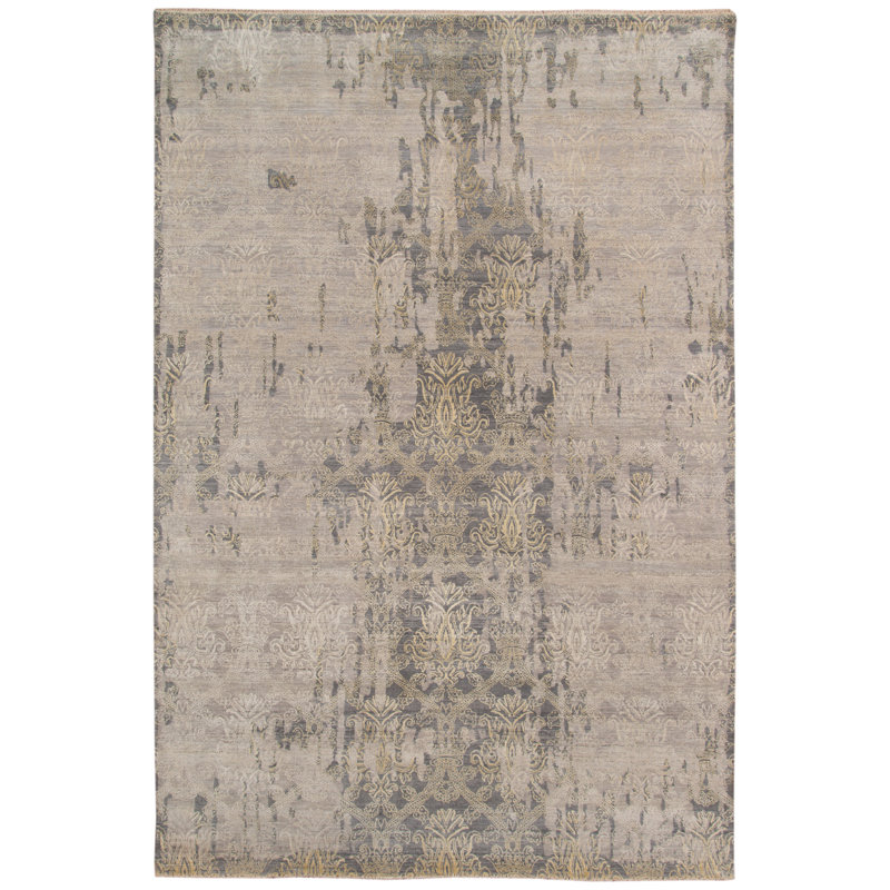 Pearl Geometric Area Rug in Gray, Rectangle 8' x 10'