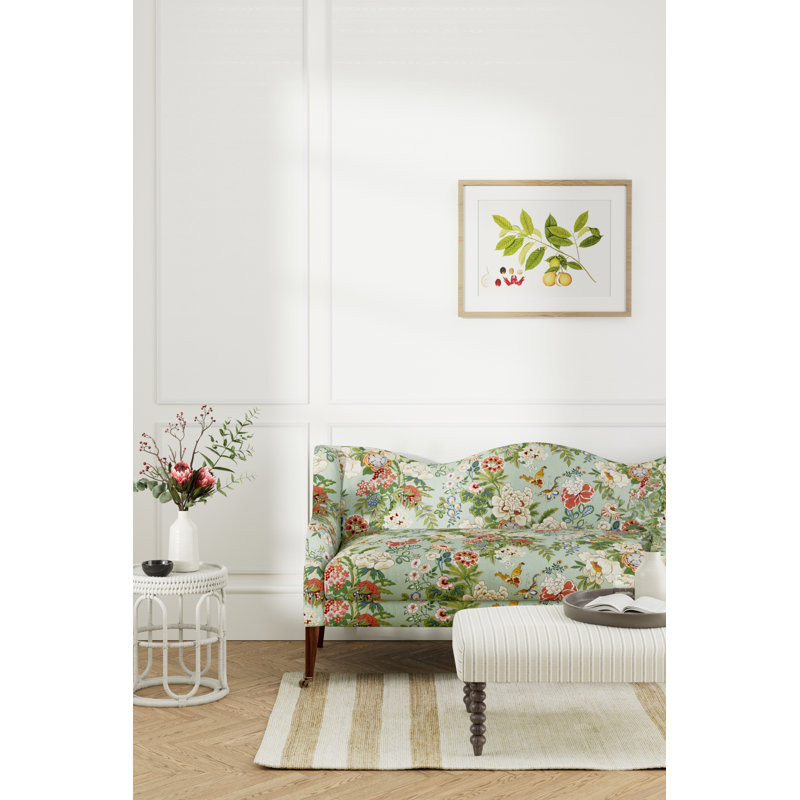 Emperor Peony Fabric, Jade/Apricot