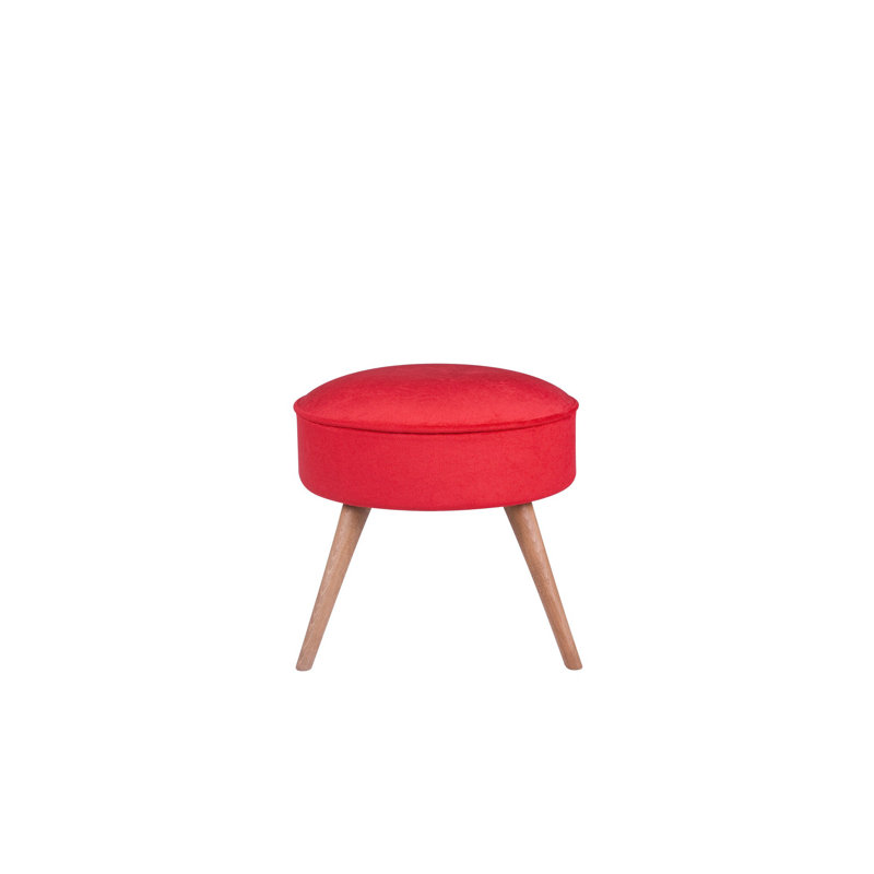 Repose-pieds standard large de 17,72 po Brewster, 100% polyester rouge