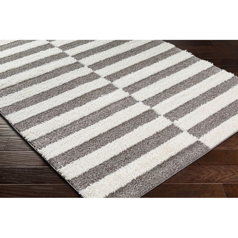 Tapis gris Aulene, Rectangle 7 pi 10 po x 10 pi