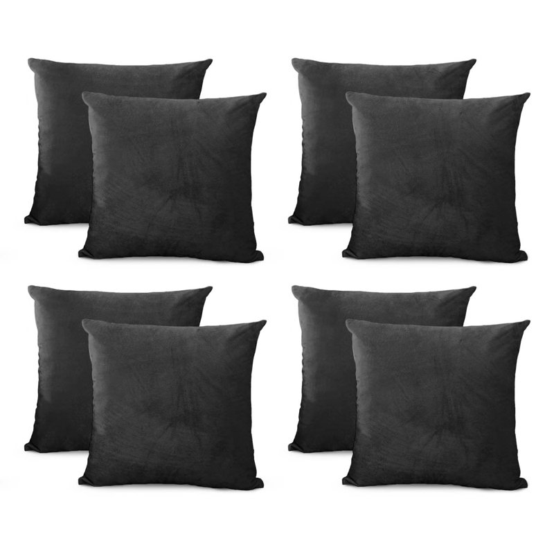 Aldino Square Throw Cushion Pad, Black