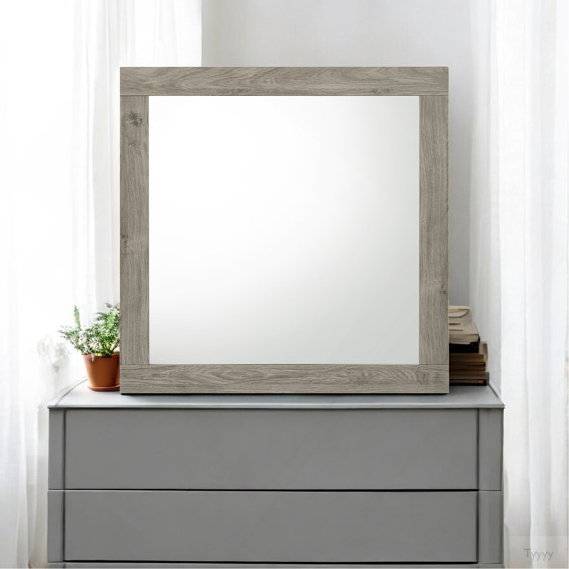 Miroir à finition gris clair