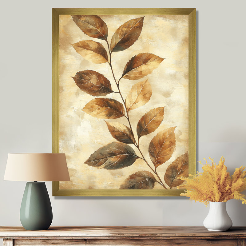 Margo - art mural floral, H 20 po x l 12 po, Reproduction encadrée d'une seule photo, Gold