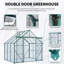 Base surélevée à double porte en polycarbonate et serres en aluminium robustes-113914532-113914535