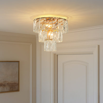 Plafonnier encastré de luxe 18 pouces à 4 lumières Mid-Century Glam	