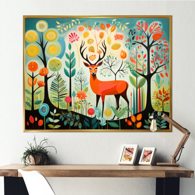«Green Mid Century Mod Nature I - Abstract Midcentury», art mural