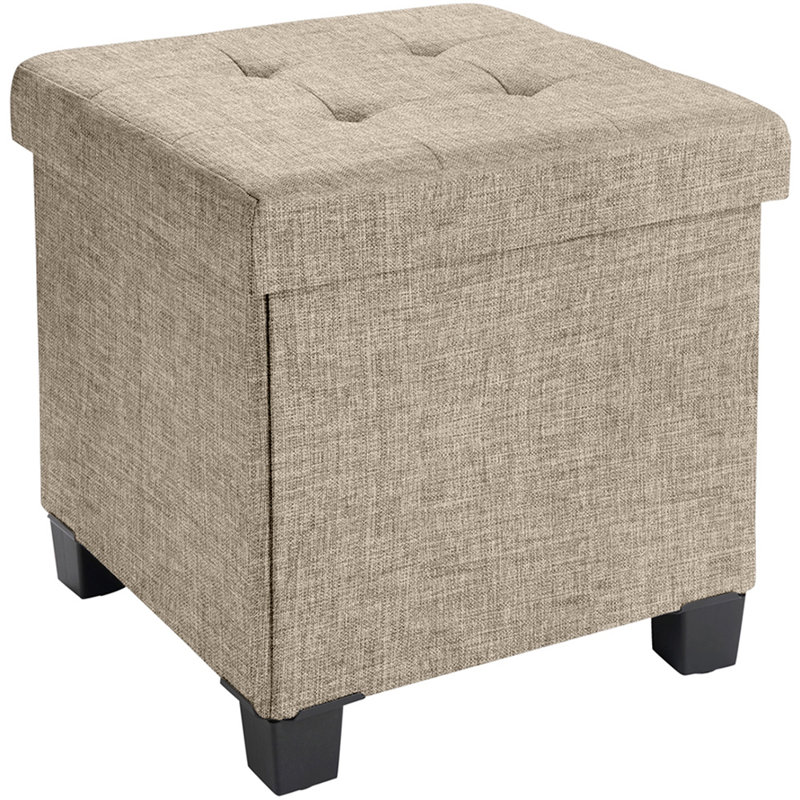 Cube carré pliable Pehrson, Tan/Taupe