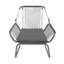 Assise club contemporaine avec structure en métal robuste et coussins d'eau - Élégante chaise longue - Revêtement de fabrication stable