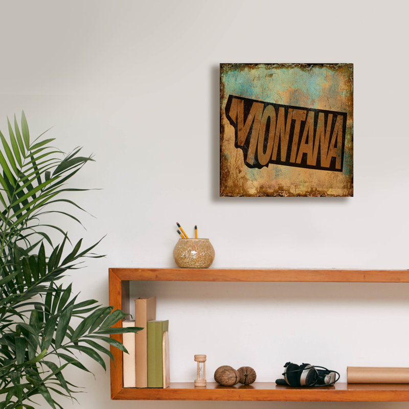 «Montana» par Art Licensing Studio, art mural sur toile, H 12 po x l 12 po x P 0,75 po