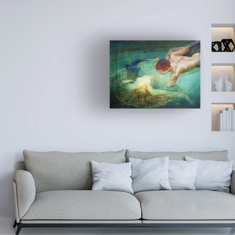 Art abstrait sur toile, "Inconnu" par Bartolo Di Fredi, H 35 po x l 47 po