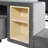 Upholstered Grounded Bed,Mother & Child Bed With Bedside Desk And Little Round Stool-85667722-85667724