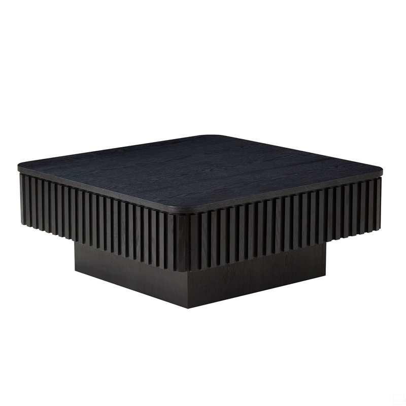 Table basse carrée 35,43 pouces Handcraft, Noir
