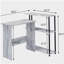 Bureau antique blanc et noir avec bibliothèque