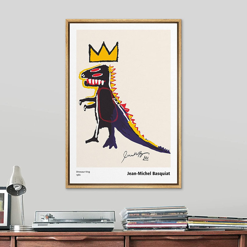 " Animals Fantasy Illustrations " by Jean-Michel Basquiat, Black, 36" H x 24" W