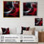 Abstrait contemplatif rouge et noir - art abstrait de vagues modernes-88520272-88520267-119395294
