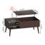 Table basse à plateau relevable en bois avec compartiment caché et tablette de rangement réglable-2016172146-2016172147