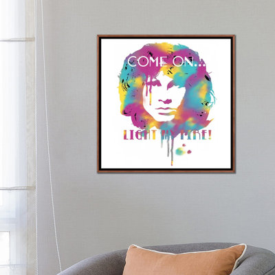 Jim Morrison Light My Fire Watercolor - Advertisements Print