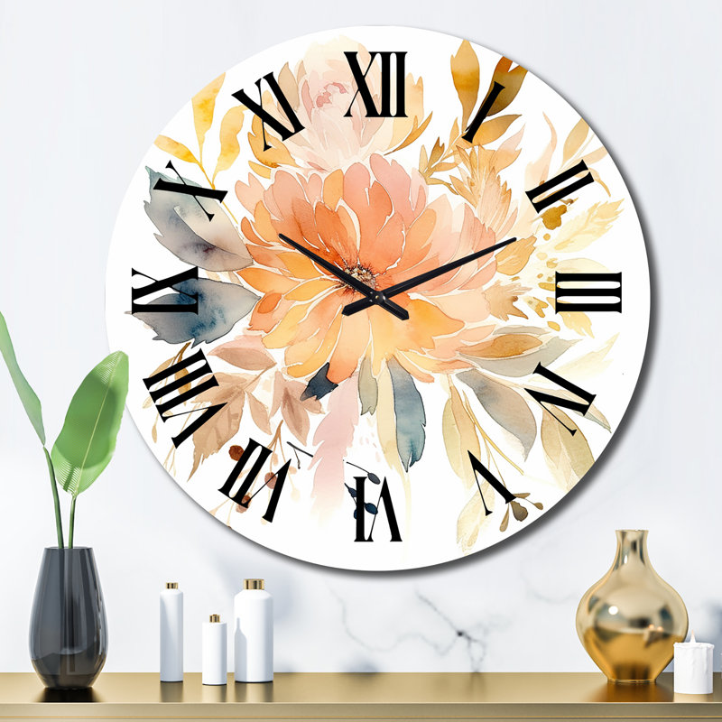 Myrton - Wildflowers Wall Clock, Grand