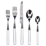 BIA Cordon Bleu Doric 5 Piece 18/10 Stainless Steel Flatware Set, Service for 1