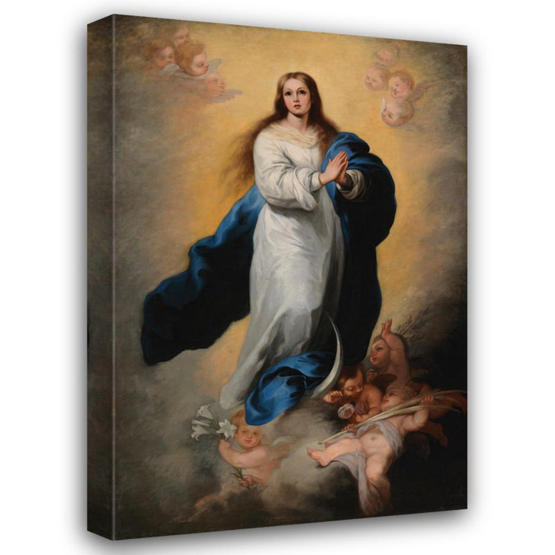 "L'immaculée Conception de l'Escurial, reproduction d'après Murillo" par MuseumPrints - Art sur toile tendue avec châssis