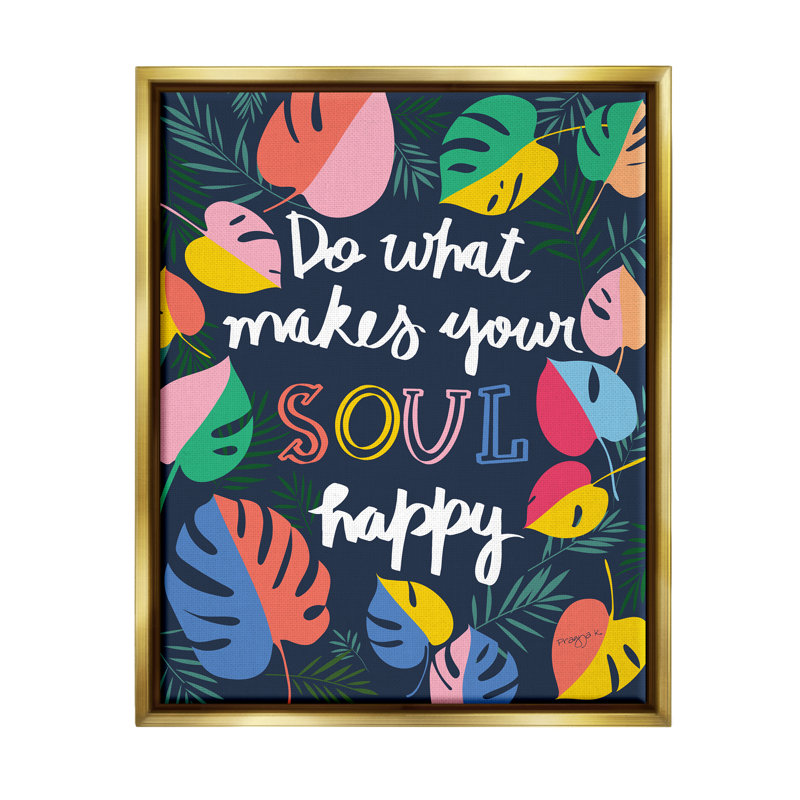 «Happy Soul Expression», reproduction sur toile à cadre flottant, H 21 po x l 17 po x P 1,7 po