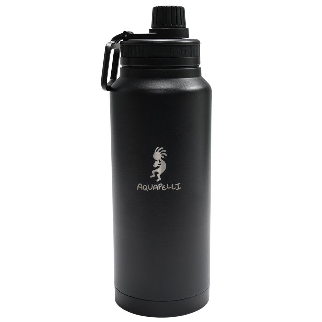 Bouteille d'eau isotherme Aquapelli, 34 oz, Nuit noire