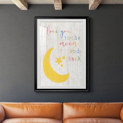 To To Moon and Back, reproduction encadrée de qualité supérieure - prête à être accrochée