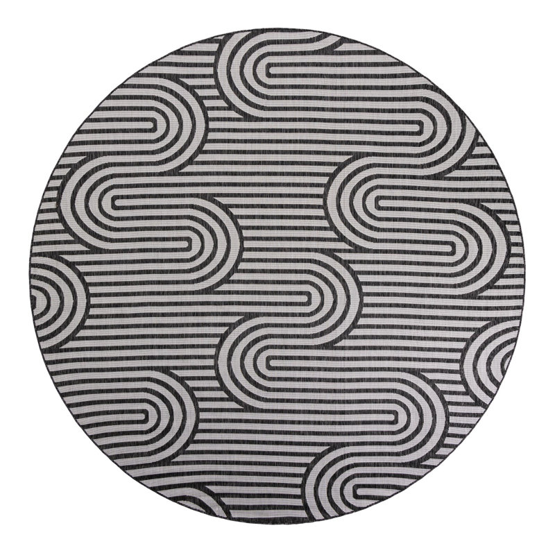 Tapis intérieur / extérieur d'extérieur moderne, Rond 10pi