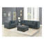 Ensemble de canapé modulaire en chenille gris 6 pièces